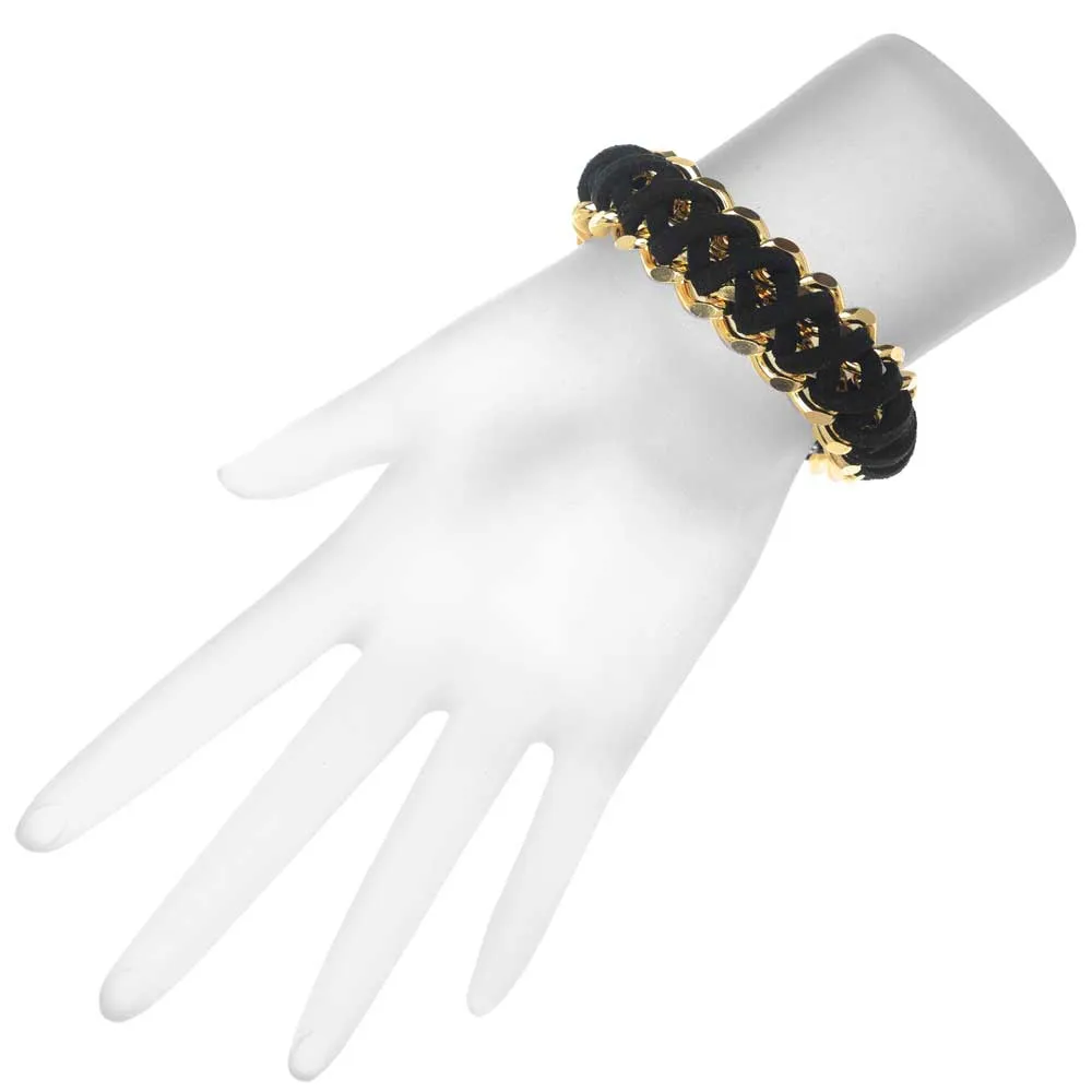 Black Bullion Bracelet