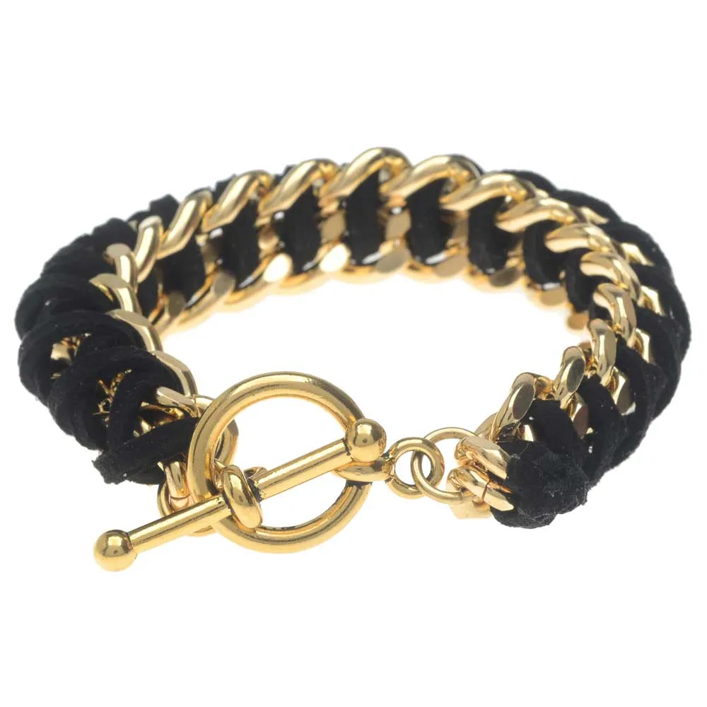 Black Bullion Bracelet