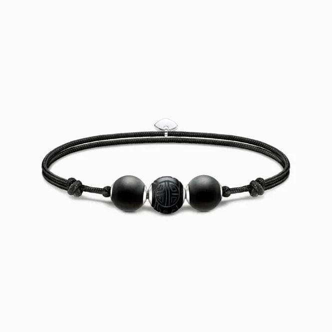 Black Nylon Obsidian Bracelet A2107-172-11