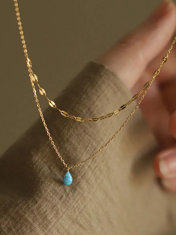 Blue Opal Necklace