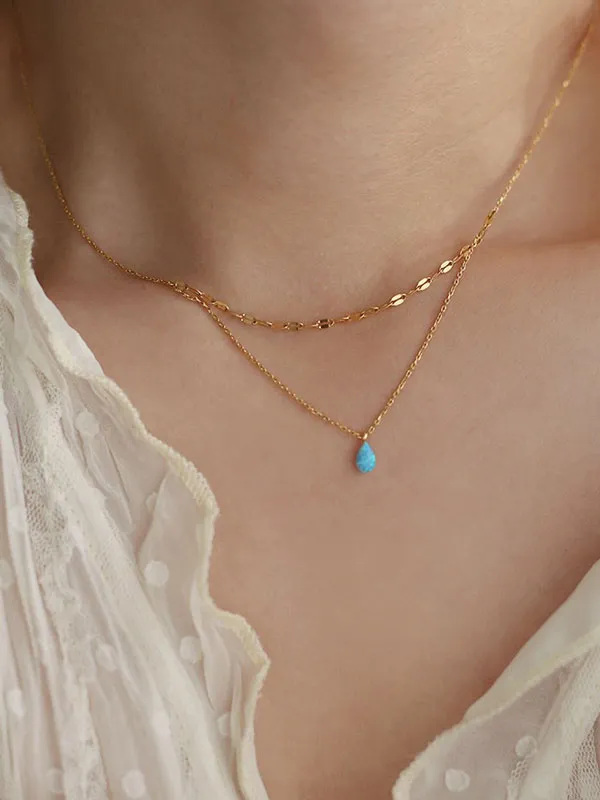 Blue Opal Necklace