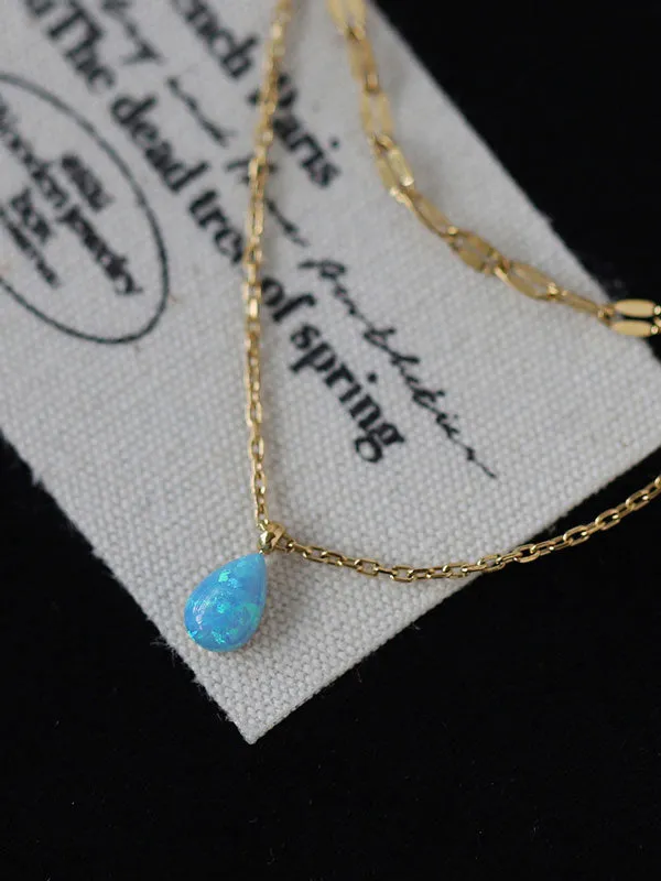 Blue Opal Necklace