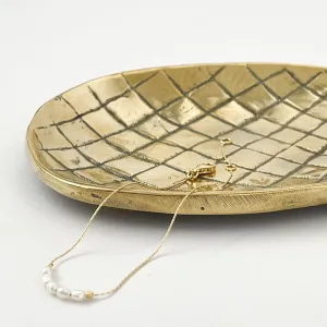 Bracelet Seed Pearl Gold Plate