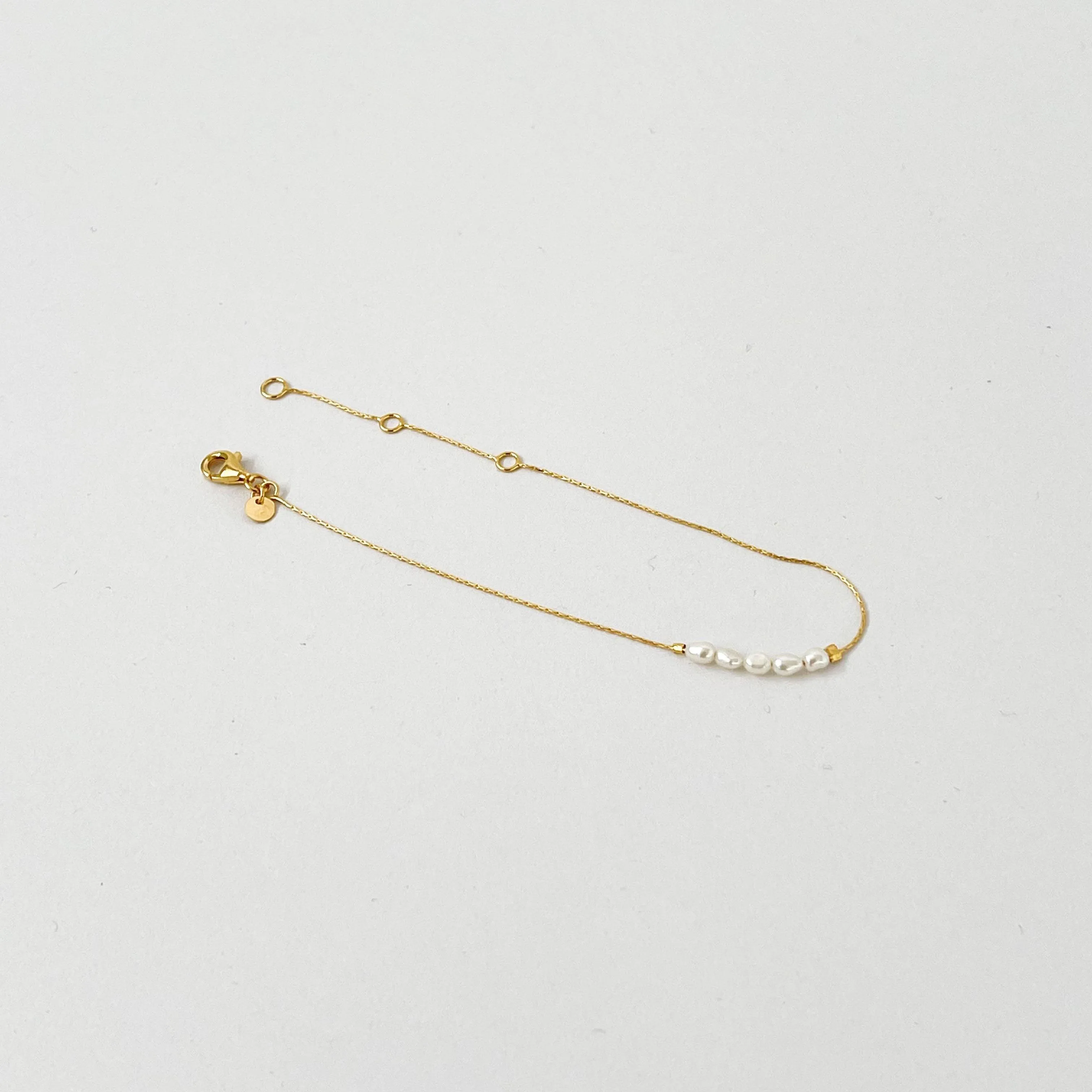 Bracelet Seed Pearl Gold Plate