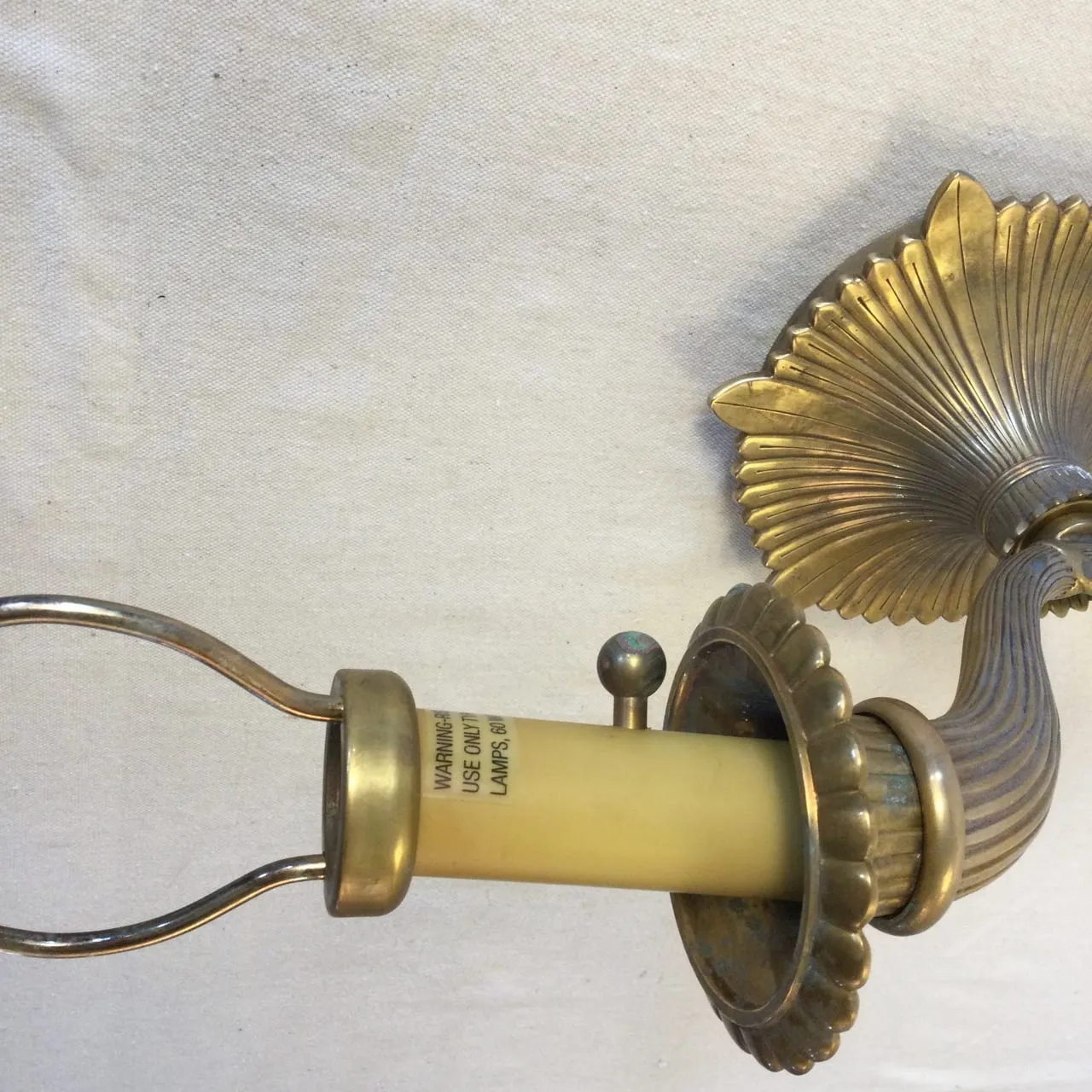 Chapman Manufacturing Co. Solid Brass Wall Light Sconce, Vintage
