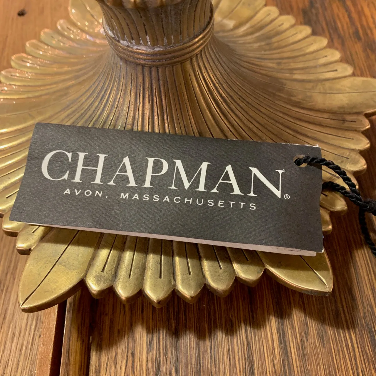 Chapman Manufacturing Co. Solid Brass Wall Light Sconce, Vintage