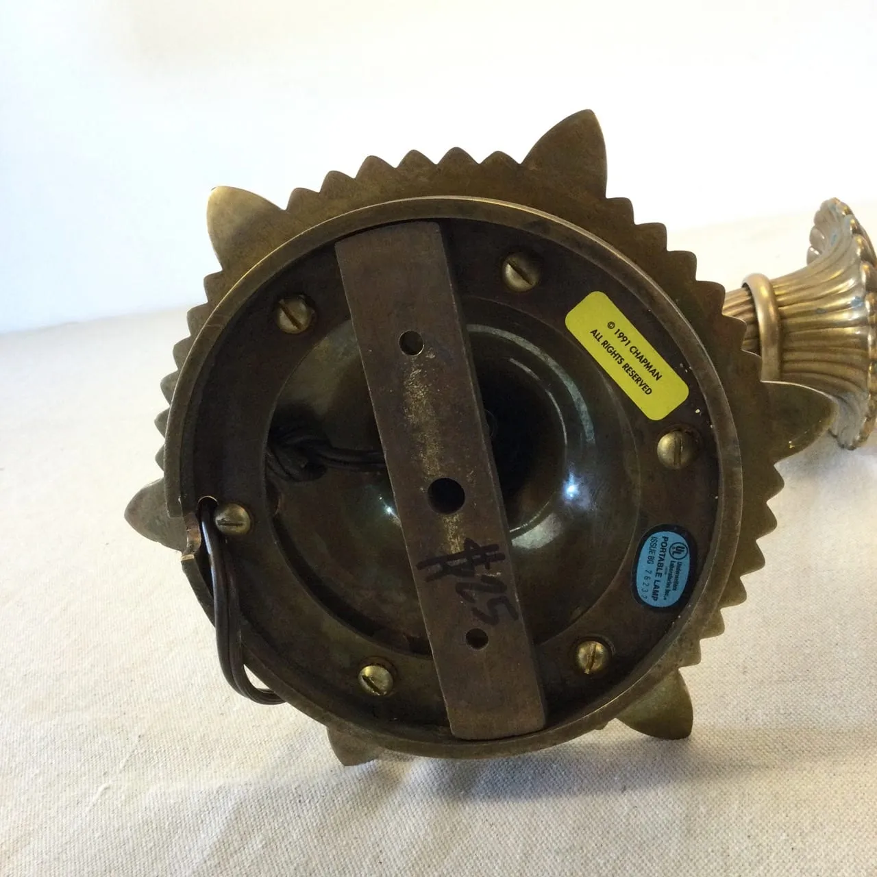 Chapman Manufacturing Co. Solid Brass Wall Light Sconce, Vintage