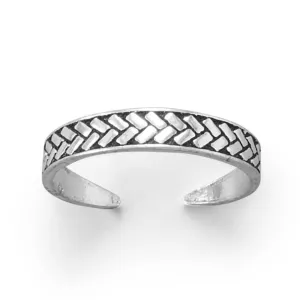 Chevron Sterling Silver Toe Ring