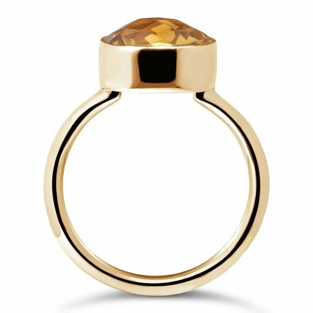 Citrine Cocktail Ring | Rose Gold