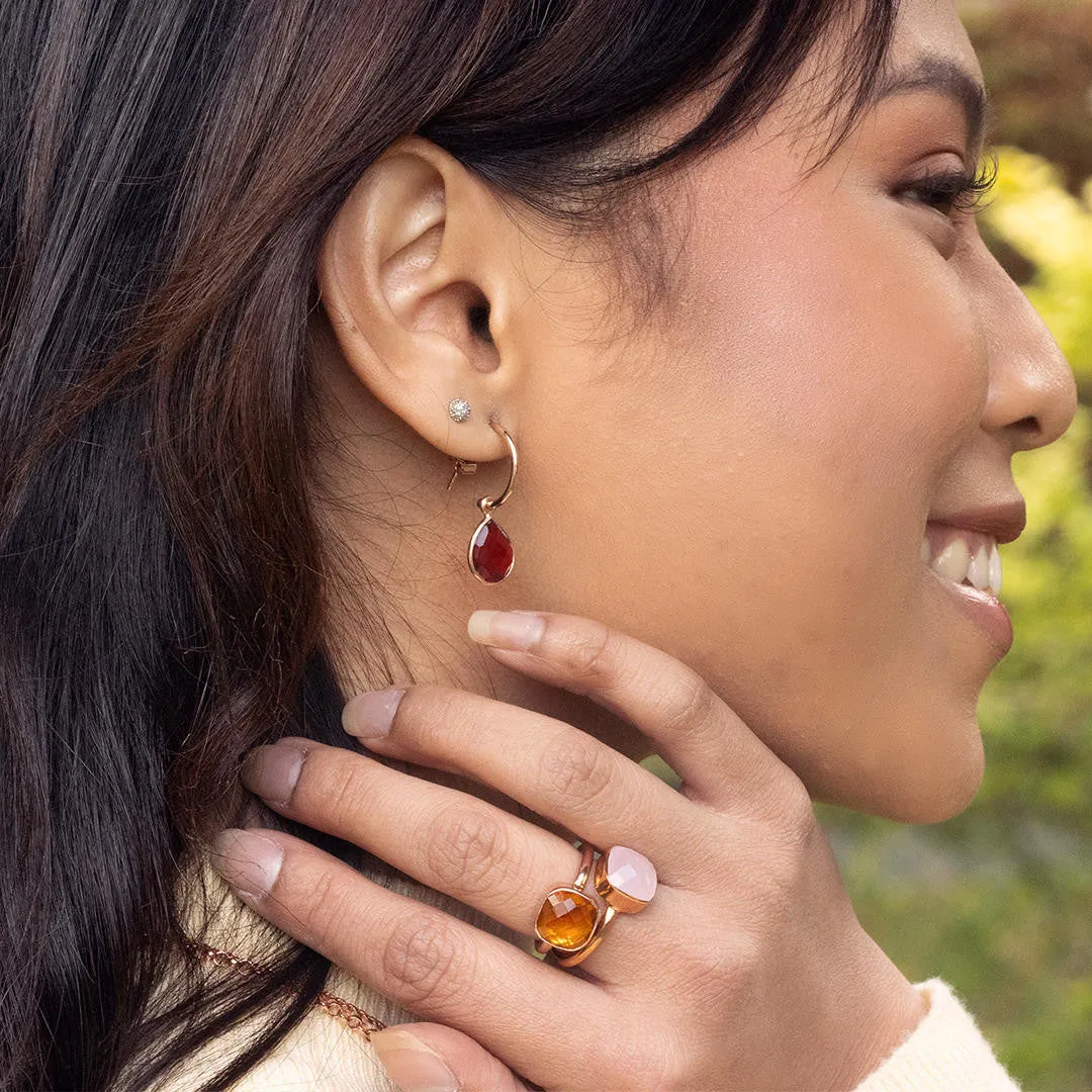 Citrine Cocktail Ring | Rose Gold