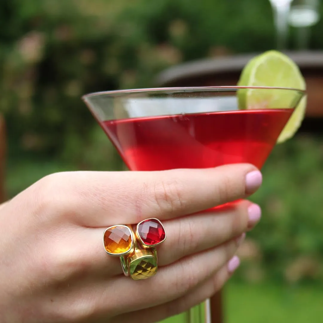 Citrine Cocktail Ring | Rose Gold