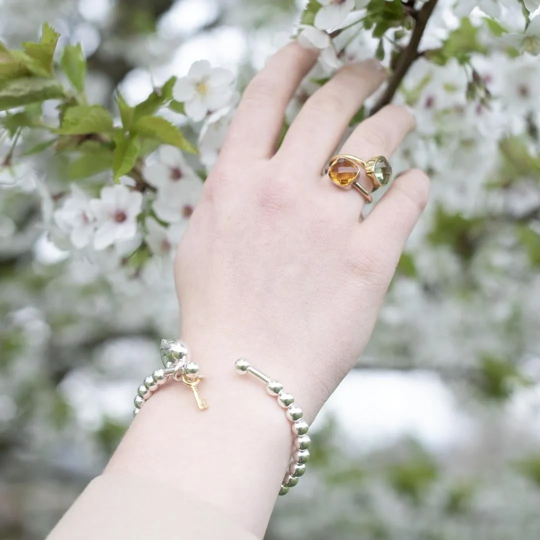 Citrine Cocktail Ring | Silver