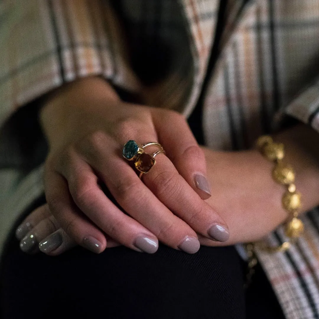 Citrine Cocktail Ring | Silver
