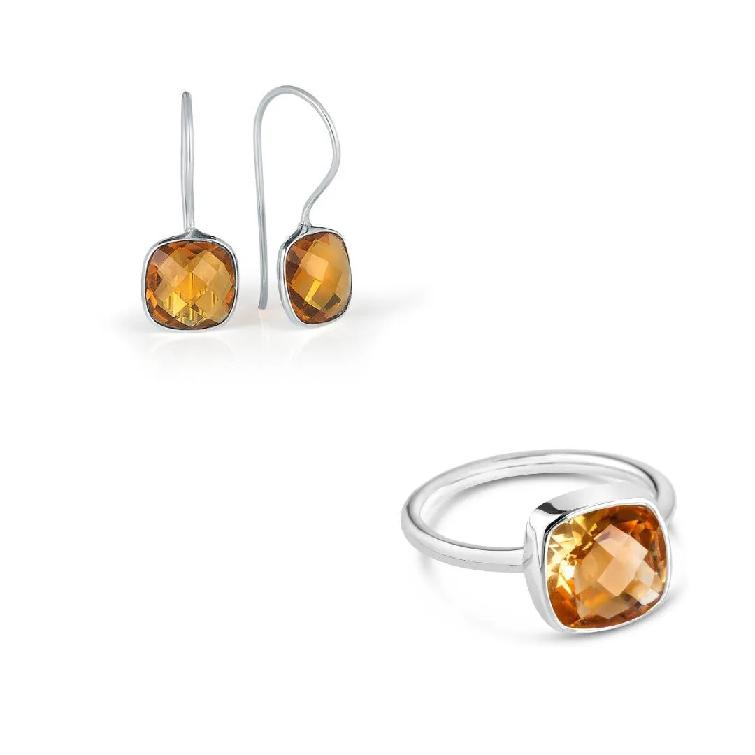 Citrine Cocktail Ring | Silver