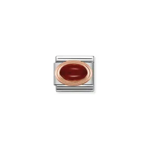 Classic January Garnet Stone Link - Rose Gold - 430502/03