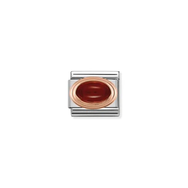 Classic January Garnet Stone Link - Rose Gold - 430502/03
