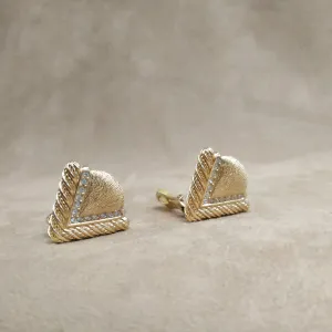 Dior Gold Triangular  vintage earrings