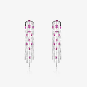 Enchanted Blush CZ Cascade Dangling Earrings