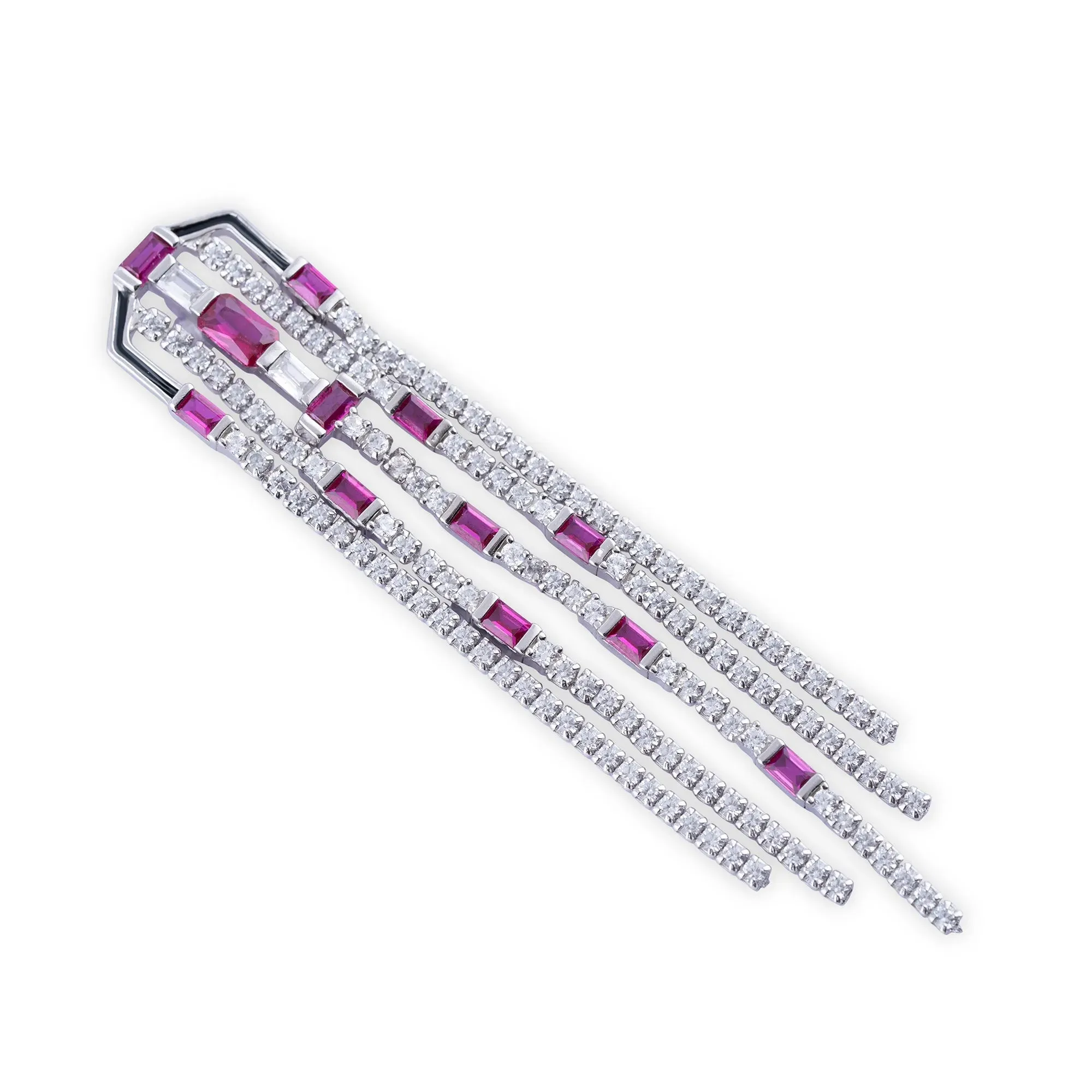 Enchanted Blush CZ Cascade Dangling Earrings