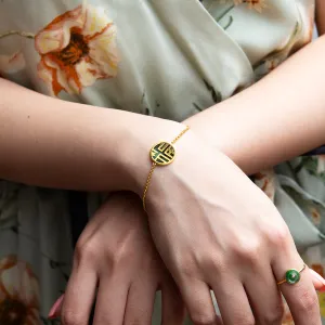 Fortune Jade 18K Gold Bracelet