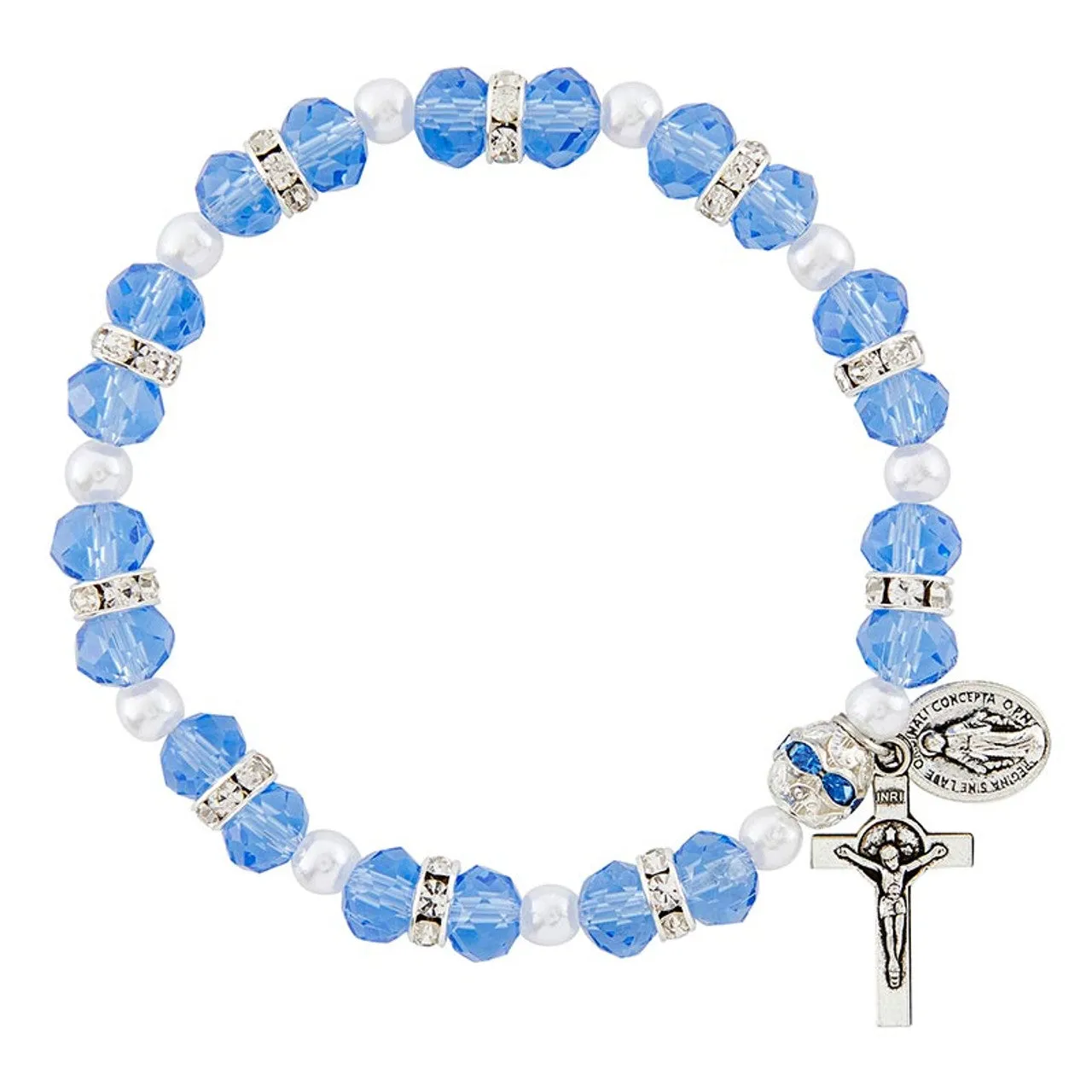 FREE Sapphire Crystal Rosary Bracelet