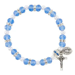 FREE Sapphire Crystal Rosary Bracelet