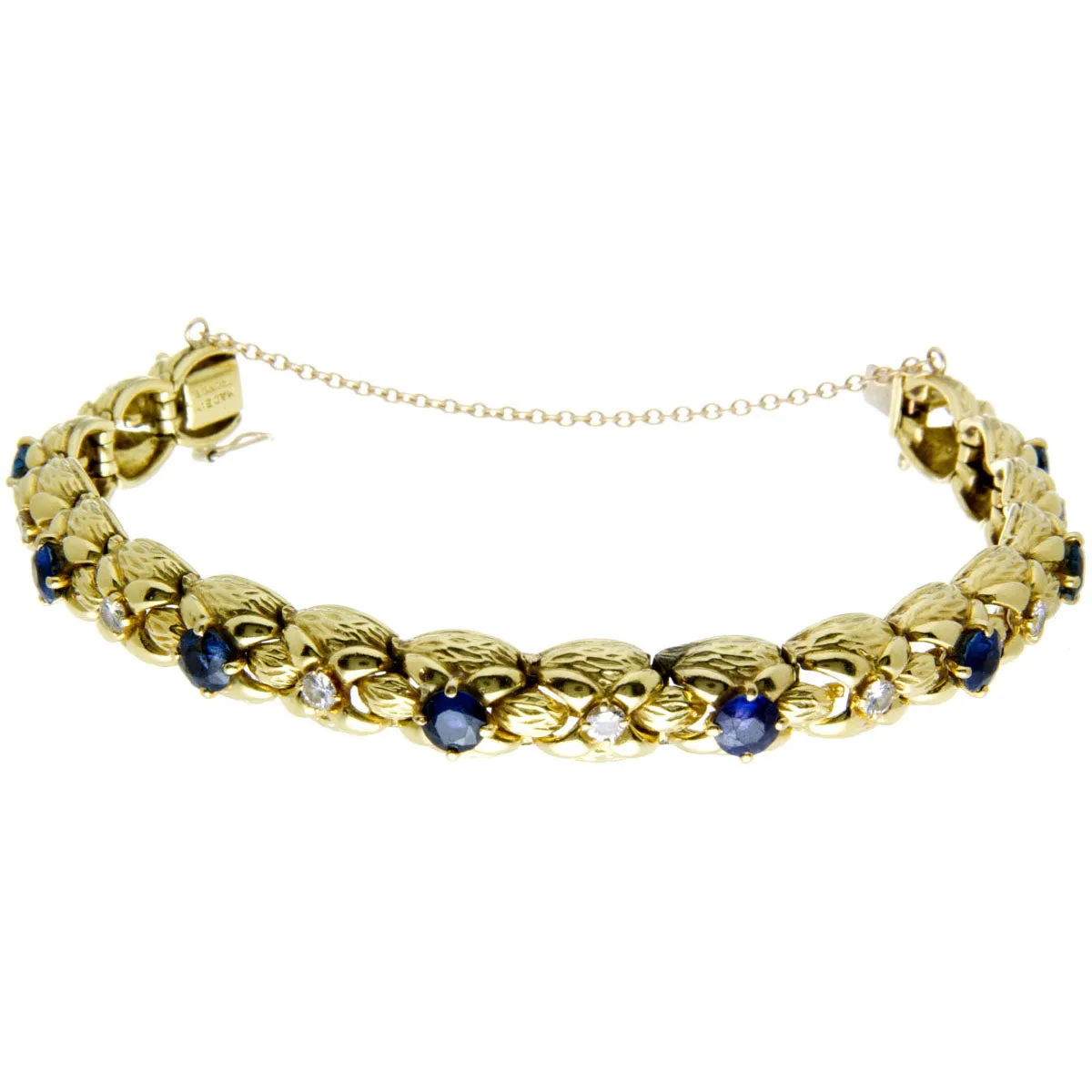 French 1950s Sapphire & Diamond Bracelet