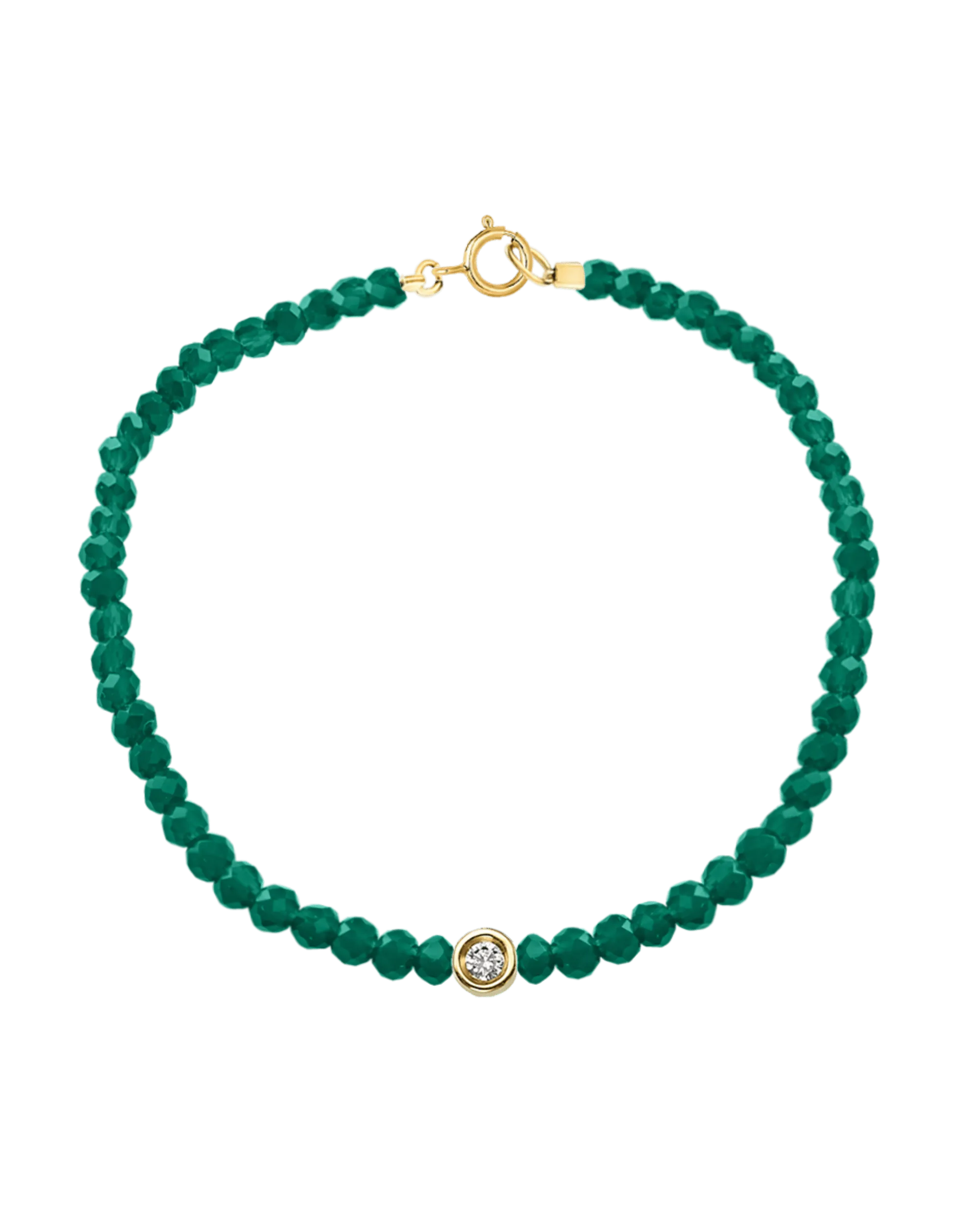 Gemstone & Diamond Bracelet - 14K Yellow Gold
