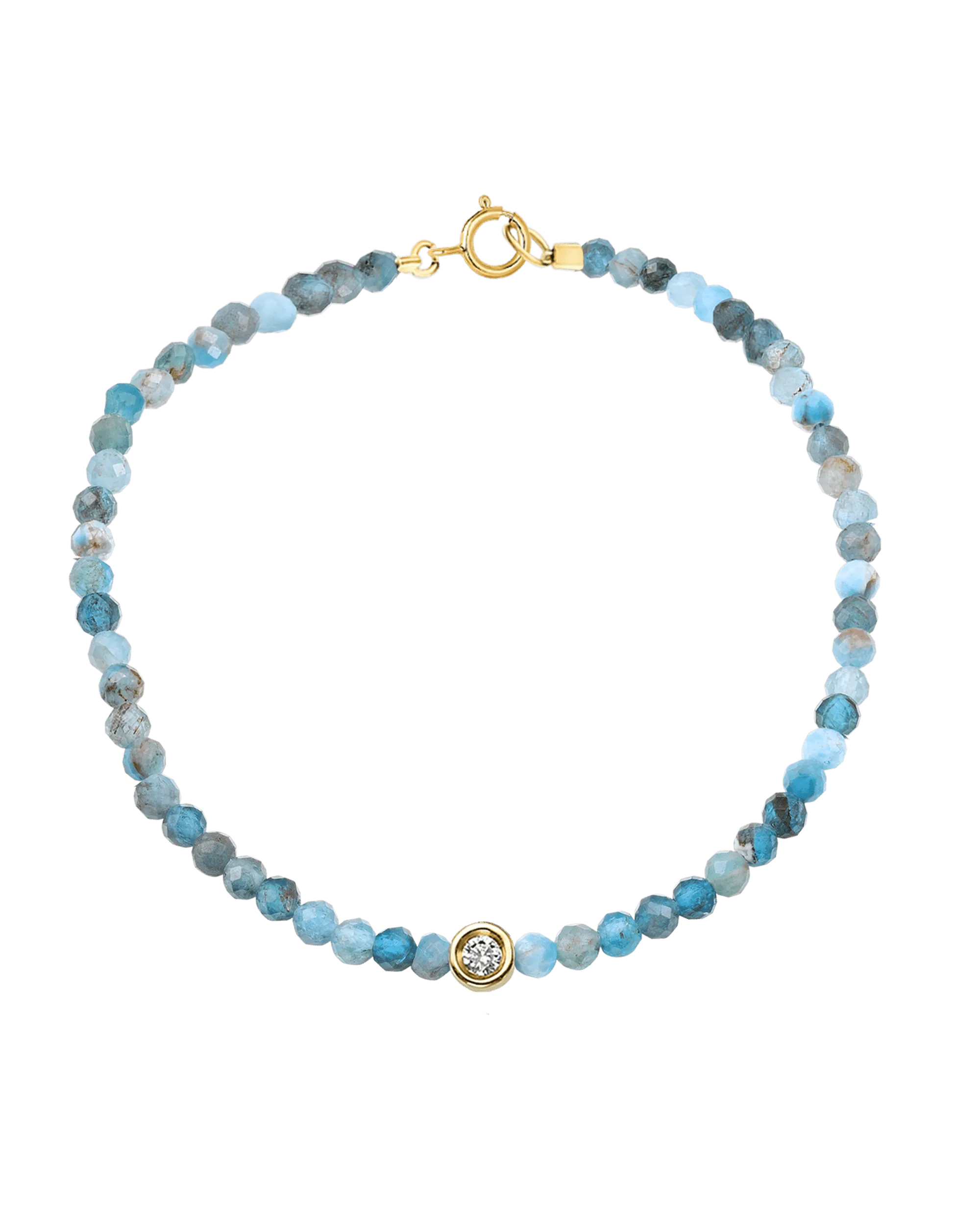 Gemstone & Diamond Bracelet - 14K Yellow Gold