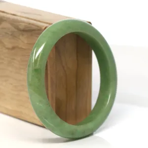 Genuine Burmese Yellow- Green Jadeite Jade Bangle (58 mm) #T476