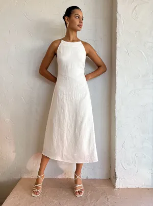 Ginia Frankie Flare Dress in Creme