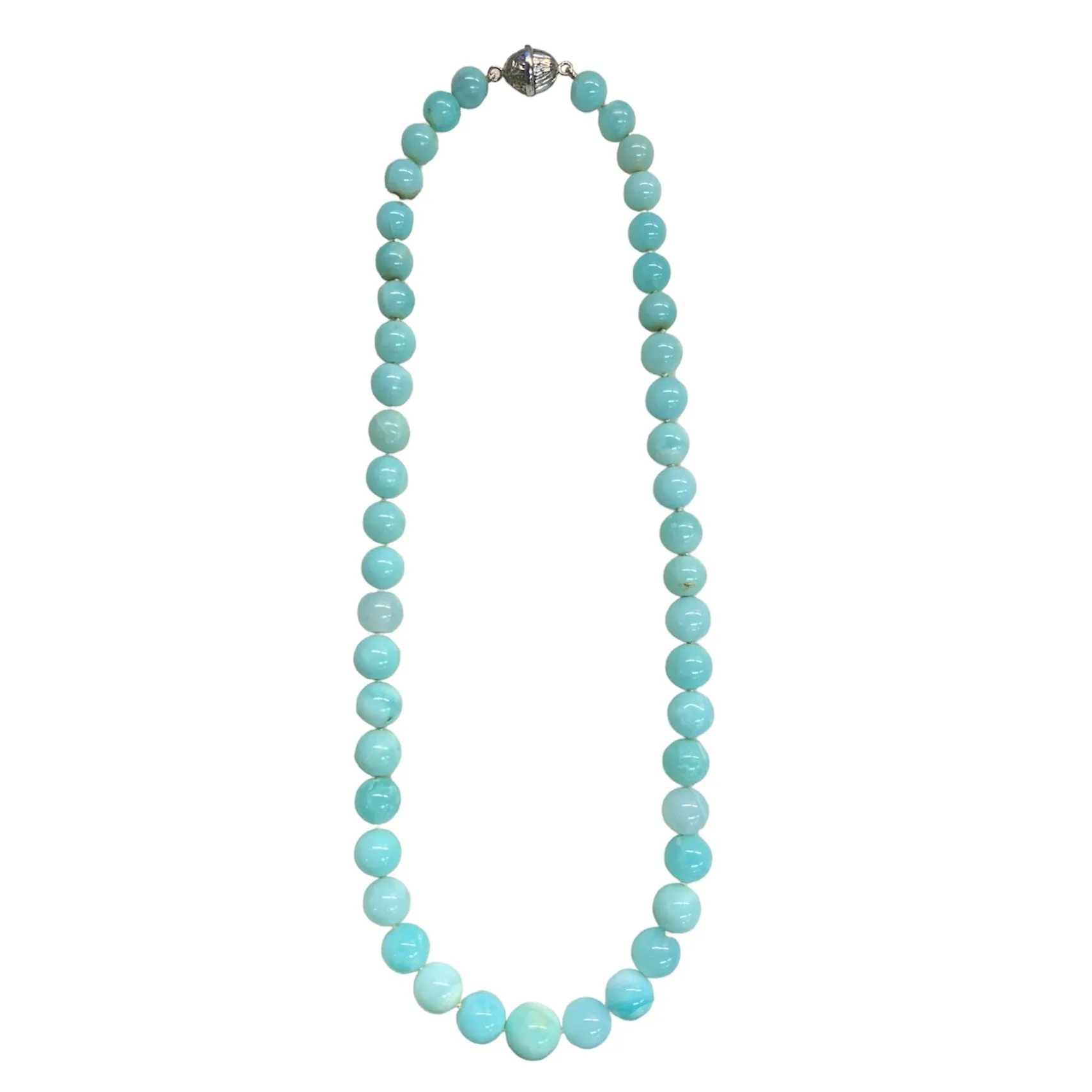 Graduated Blue Opal Necklace