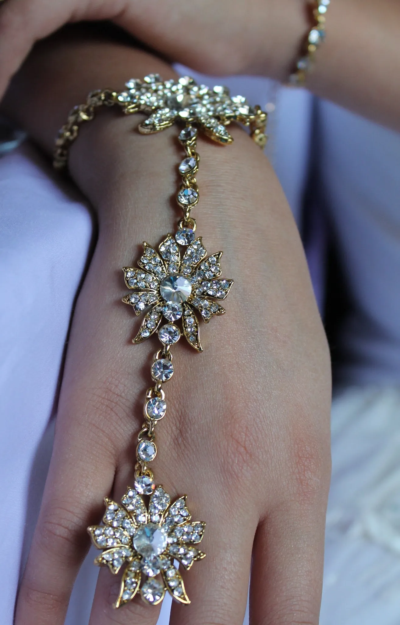 Haath Punja 3119 Finger Rings Indian Bridal Shieno