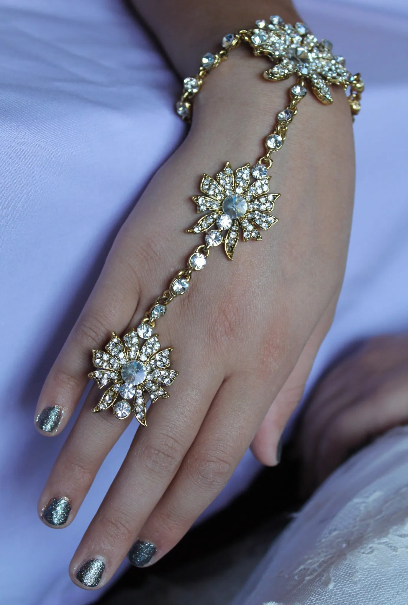 Haath Punja 3119 Finger Rings Indian Bridal Shieno