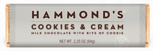 Hammond's Cookies & Cream Milk Chocolate with Bits of Cookie