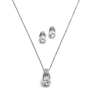 Hazeline Crystal and Pearl Necklace Set