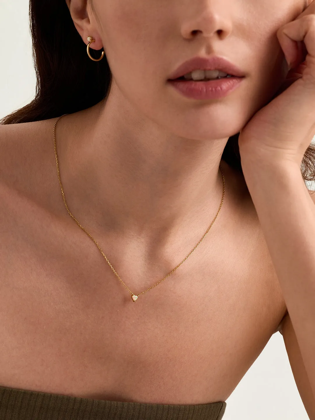 Heart Opal Necklace