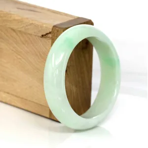 High-quality Yellow- Green Natural Burmese Jadeite Jade Bangle (54.89 mm ) #327