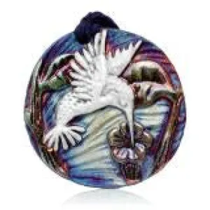 HUMMINGBIRD CERAMIC MEDALLION ORNAMENT