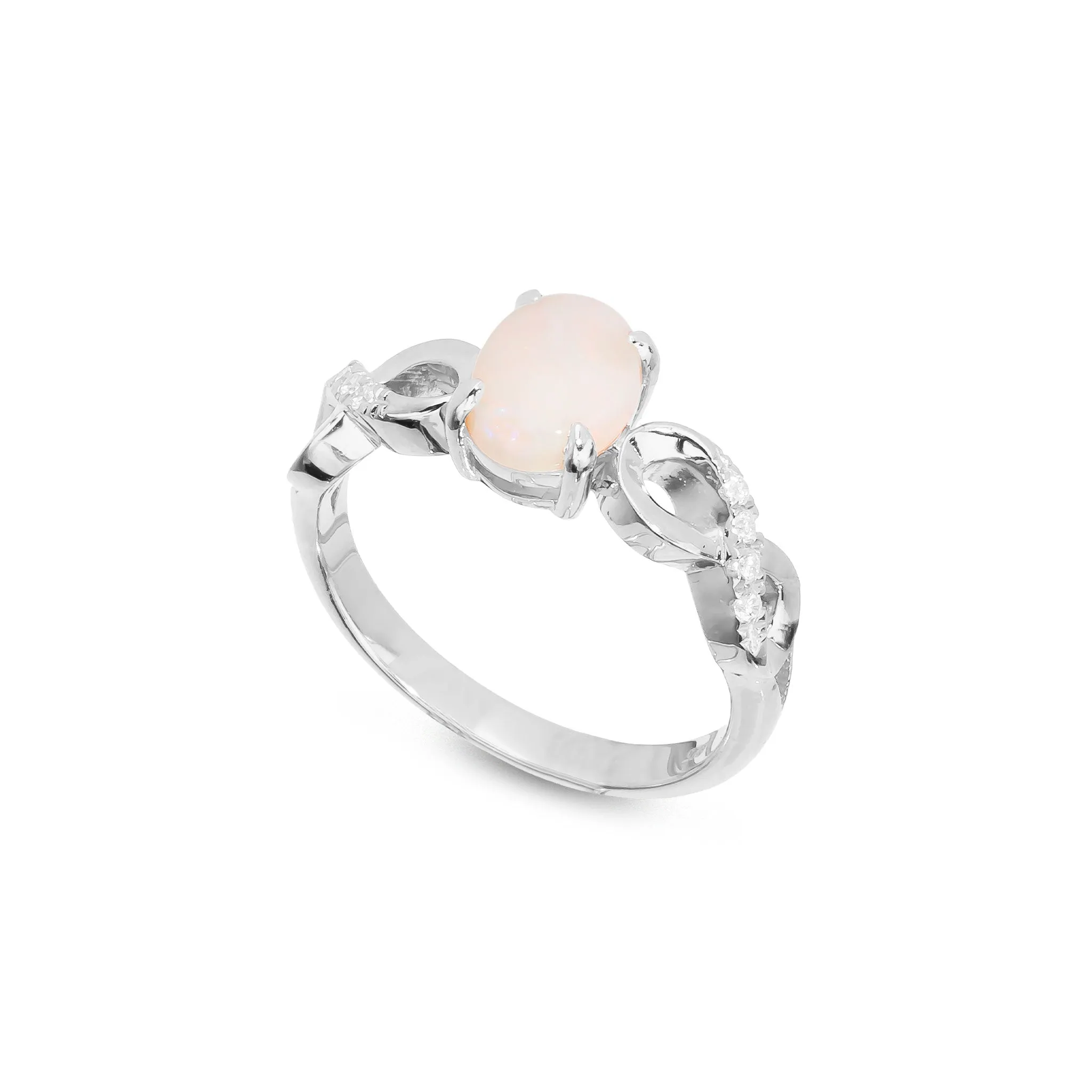 Infinity Solid Opal Ring