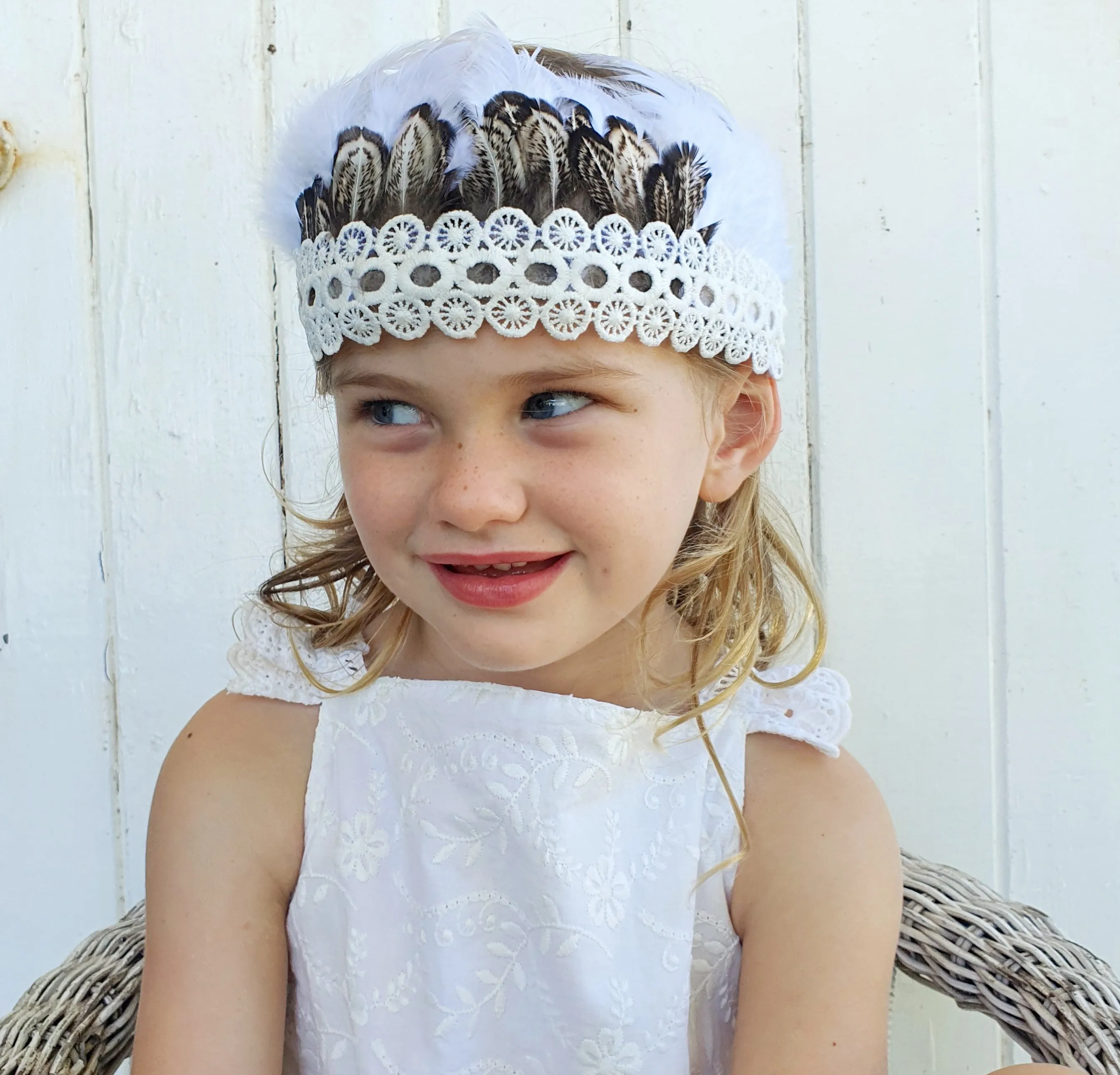 Ivory Feather Crown - Billie