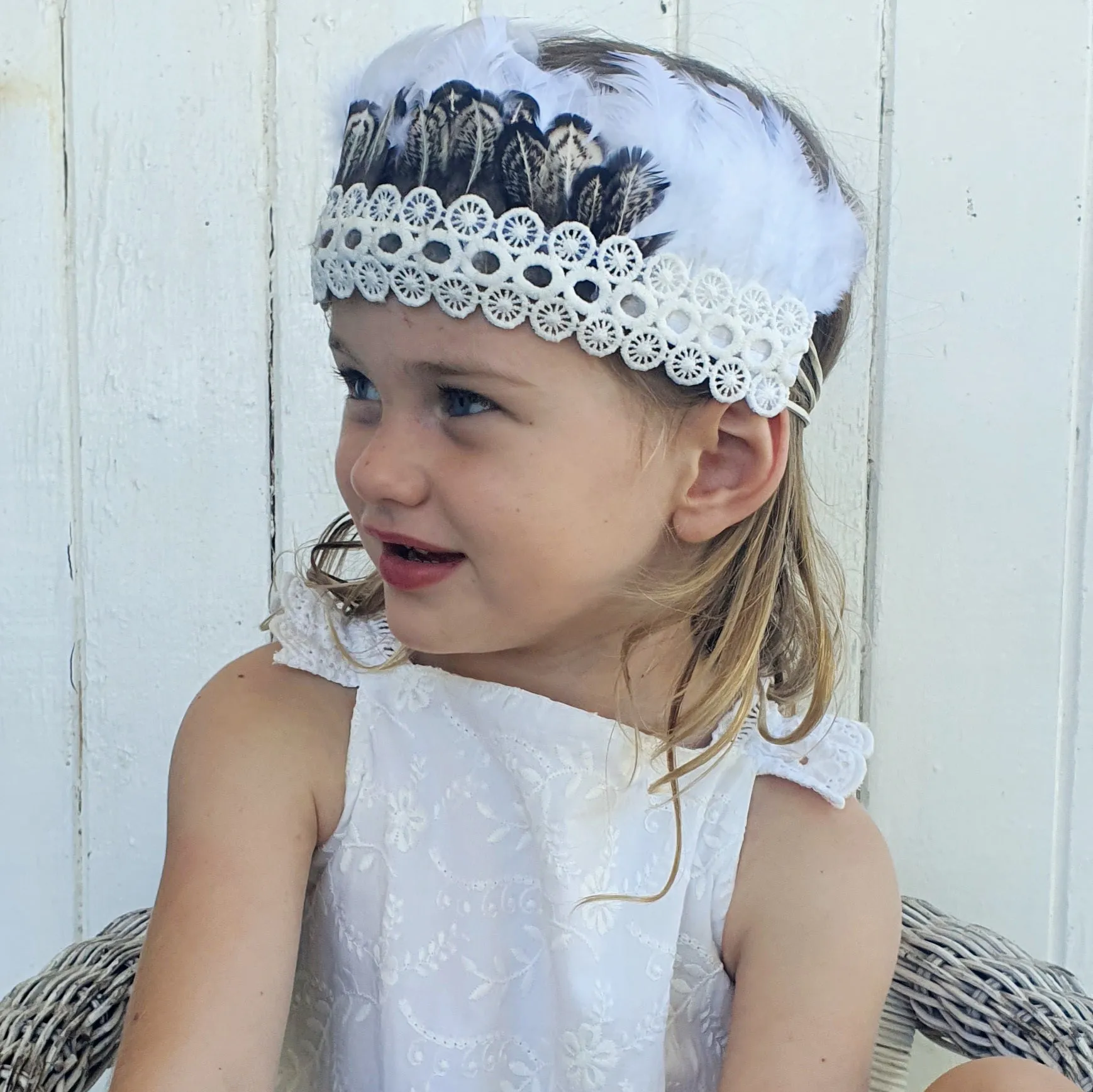 Ivory Feather Crown - Billie