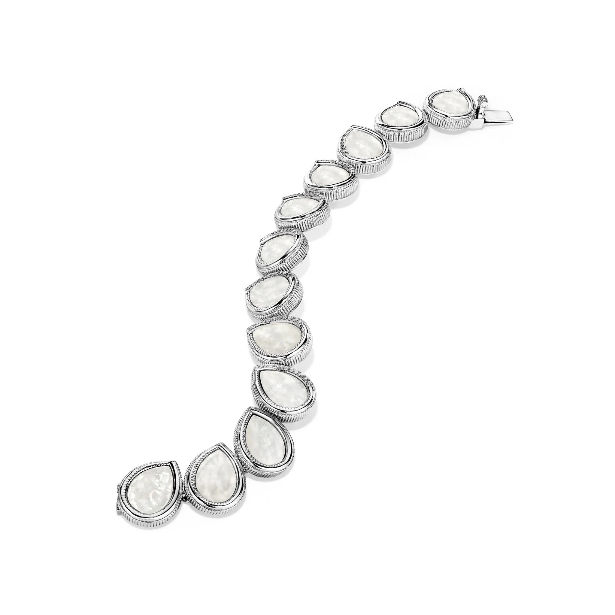 Jardin Petal Bracelet with Mother of Pearl and Diamonds