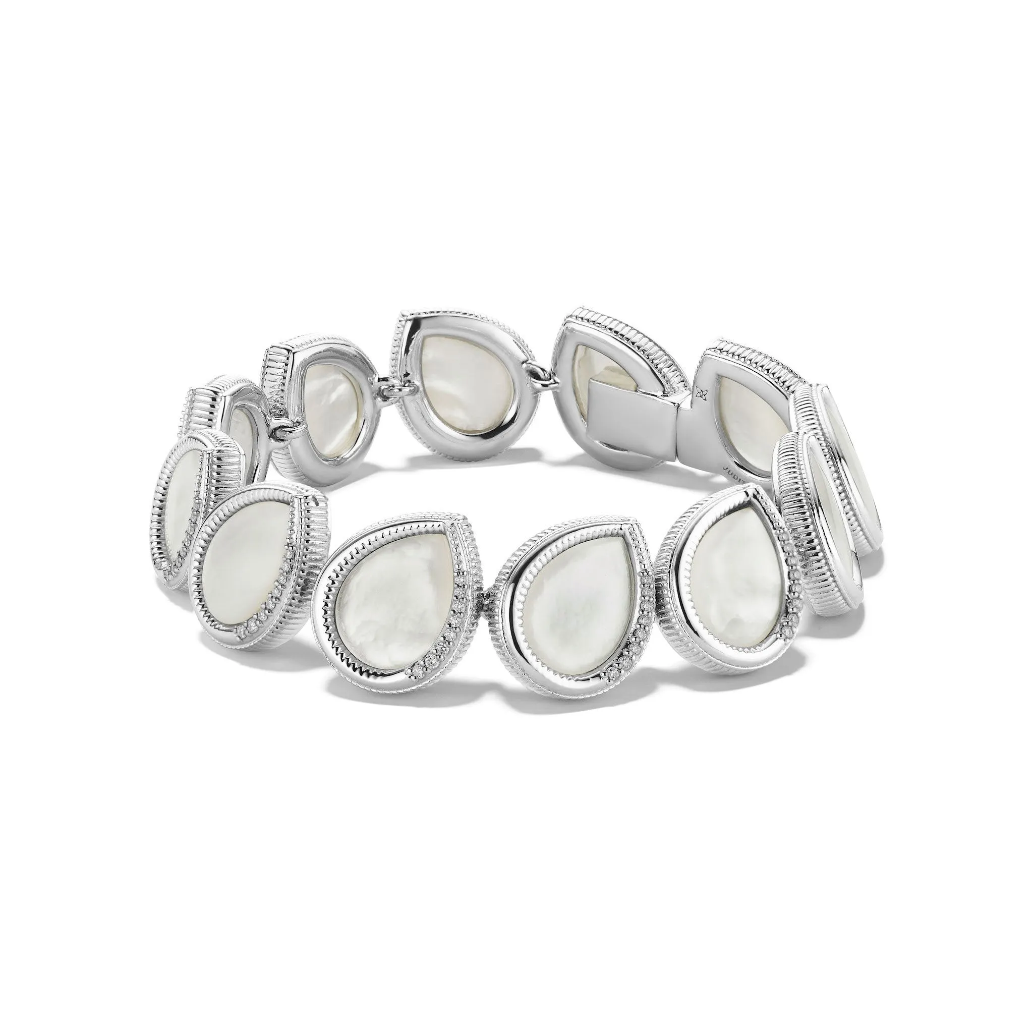 Jardin Petal Bracelet with Mother of Pearl and Diamonds