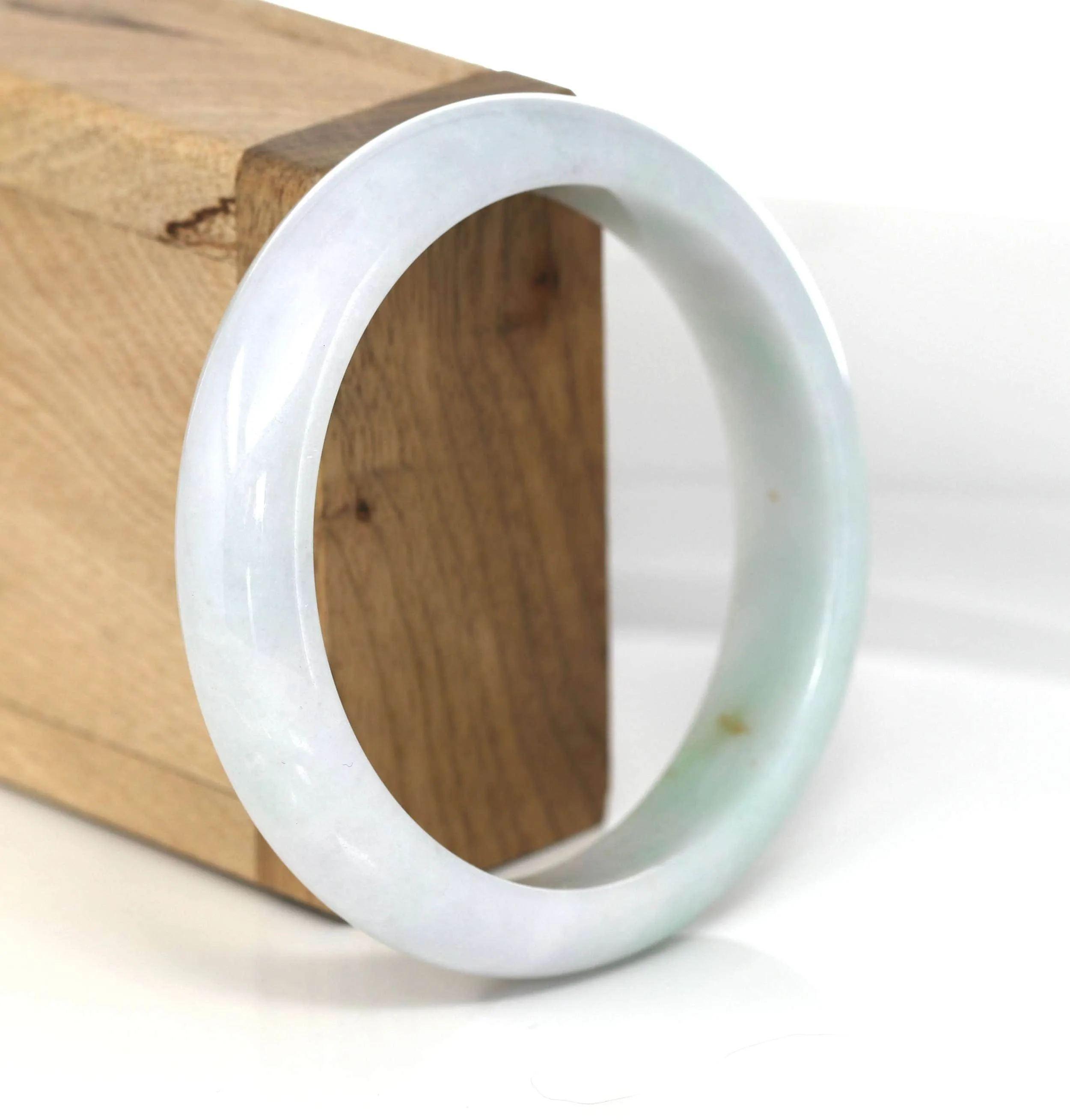 Lavender-Green Natural Burmese Jadeite Jade Bangle (58.34 mm )#477