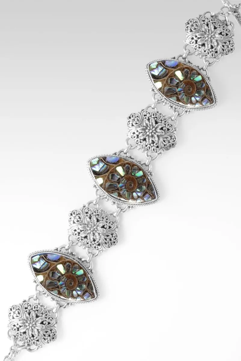 Lavish Beauty Bracelet™ in Ammonite with Abalone Inlay
