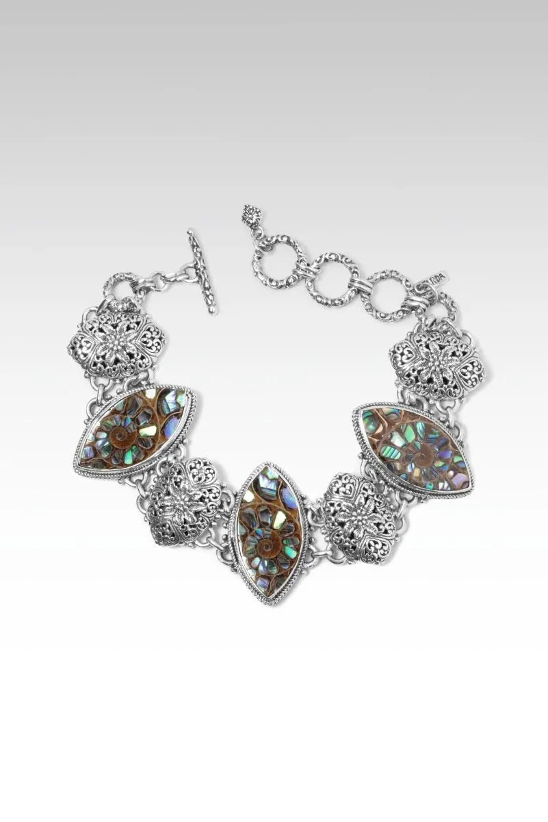 Lavish Beauty Bracelet™ in Ammonite with Abalone Inlay