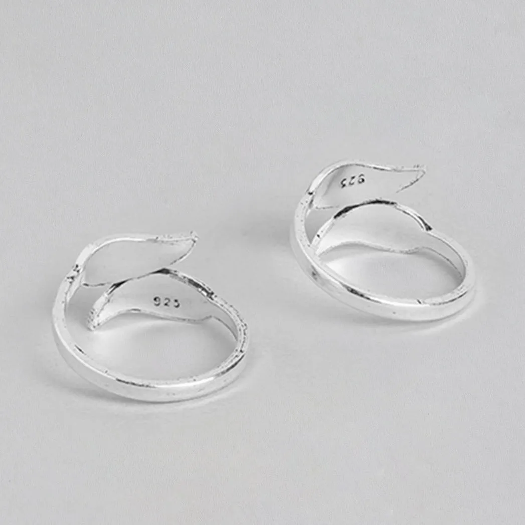 Leaf Cut 925 Sterling Silver Toe Ring
