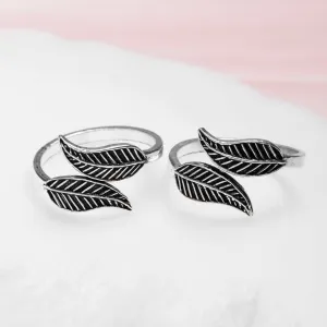 Leaf Cut 925 Sterling Silver Toe Ring
