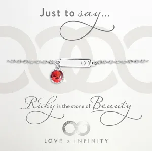 LXI Birthstone Bracelet Garnet/January